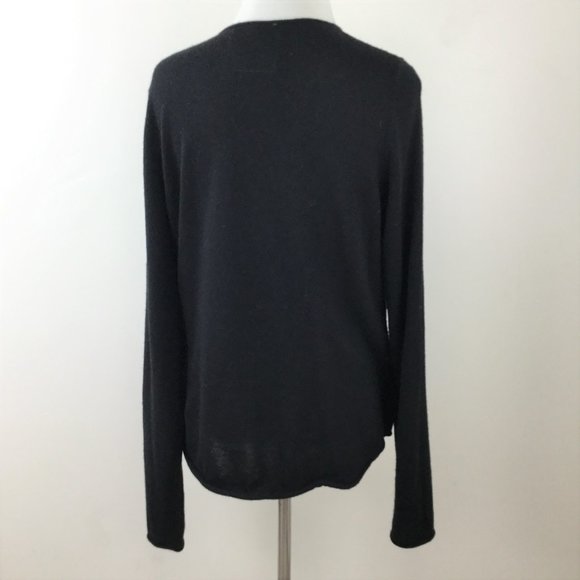 One by One Teaspoon Black Wrap Merino Wool Blouse s - Picture 7 of 11